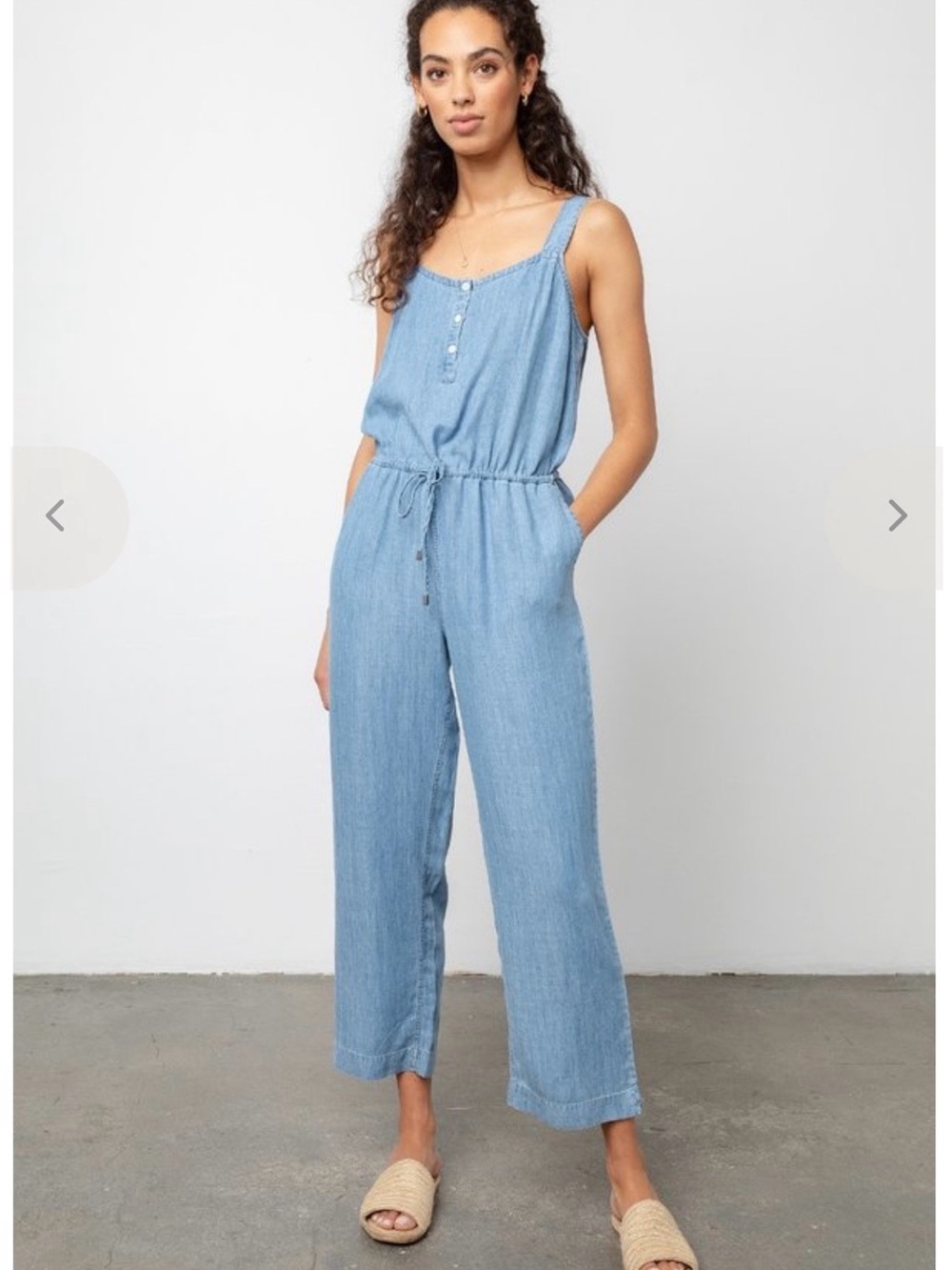 Rails Brooklyn Sleeveless Jumpsuit in Vintage Light Blue size M